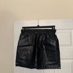 Women’s Black Leather Skirt